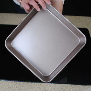 Square Baking Pan 9 Inch Carbon Steel Non Stick Oven Safe Cake Pans 24x24cm - Product Image 1