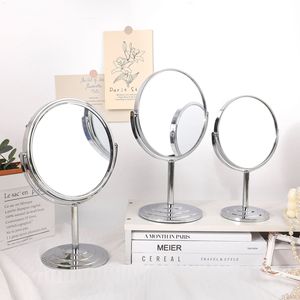 Specchio cosmetico da tavolo a doppia faccia per specchio da scrivania per il bagno delle ragazze in metallo specchio per il trucco - Product Image 6