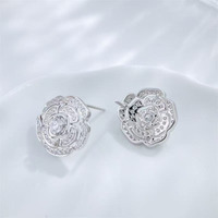 Orecchini a perno in oro bianco 18 carati con diamanti coltivati in laboratorio, orecchini pendenti a cuore con moissanite, alla moda da donna