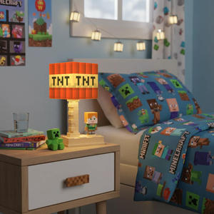 Lampe de chevet <span class=keywords><strong>Minecraft</strong></span> en forme de bloc TNT avec contrôle par bouton pour étudiants - Product Image 2