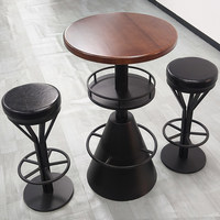 Tabourets de bar/KTV modernes et minimalistes, chaises hautes murales à dossier haut en fer et acier inoxydable, mobilier de bar facile à assembler