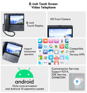 Telefono Fisso <span class=keywords><strong>Cordless</strong></span> Android con Terminale Wireless, Videotelefono Smart con Scheda SIM 4G LTE e PSTN per Hotel, Casa e Ufficio - Product Image 3