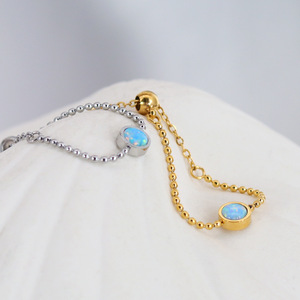 Adjustable <b>Opal</b> <b>Ring</b> with Bead Curtain Design for Women | Elegant Round Luxury Style Waterproof, Hypoallergenic & Non-Fading - Product Image 3