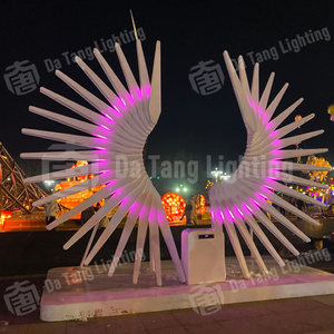 ไฟประดับรูปปีกนางฟ้า LED สำหรับตกแต่งห้างสรรพสินค้า ลานพักผ่อน โรงแรม และตกแต่งภาพถ่ายในช่วงเทศกาลคริสต์มาส - Product Image 4