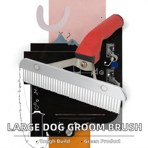 Golden Retriever Husky Pastor Alemán Cepillo de aseo para mascotas Peine de acero Cepillos para perros para rastrillo de <span class=keywords><strong>pelo</strong></span> <span class=keywords><strong>largo</strong></span> grande para limpieza de baño - Product Image 2