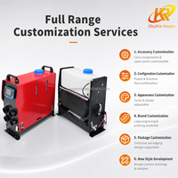 Chauffage de stationnement diesel vertical tout-en-un OkyRie AX51V 5KW à faible consommation de carburant, ECU optimisé, autonomie prolongée par réservoir