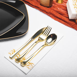 Juego de Vajilla Desechable Personalizado de 350 Piezas de PS, Platos, Tenedores, Cucharas, Cuchillos, Vasos, Servilletas y Cubiertos de Plástico PS con su Logotipo y Colores - Product Image 4