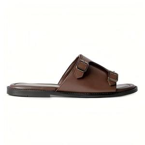 Tongs et sandales décontractées en cuir à une bride pour hommes, style européen et américain, nouvelle collection 2026, taille <span class=keywords><strong>48</strong></span>, du fabricant de chaussures - Product Image 4