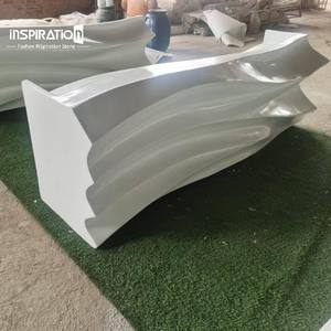 <span class=keywords><strong>Comptoir</strong></span> de caisse en FRP, design fin, avec tiroir-caisse et emplacement pour scanner - Product Image 2