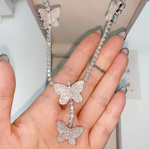 Collar de Cadena de Tenis con Diseño de Mariposa y Moissanita, Plata de Ley 925, Estilo Hip Hop, Regalo para Mamá - Product Image 6