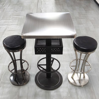 Tabourets de bar/KTV modernes et minimalistes, chaises hautes murales à dossier haut en fer et acier inoxydable, mobilier de bar facile à assembler