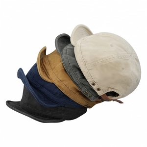 หมวกเบสบอลทรูคเกอร์แบนแบนแบบลำลองกลางแจ้งหมวกสปอร์ต5แผงระบายอากาศได้ดีหมวกนักเรียนนายร้อยแบบเรียบผ้าฝ้ายซักได้สำหรับขี่จักรยาน - Product Image 6