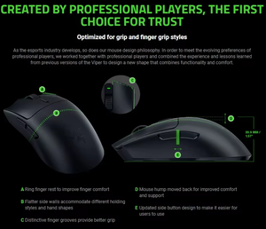 Ratón para juegos Viper V3 Hyperspeed, ligero, experiencia de juego ininterrumpida, ratón para juegos Viper V3 Hyperspeed, ligero - Product Image 2