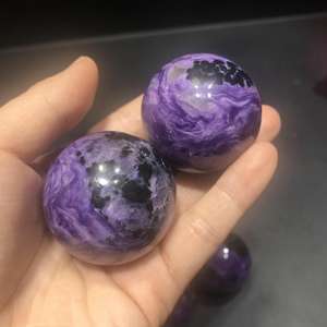 Sphère de charoïte en quartz naturel, cristal poli, diamant violet, cadeau de guérison - Product Image 6