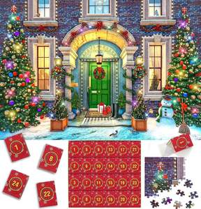 <span class=keywords><strong>Calendrier</strong></span> de l'Avent personnalisé Puzzle Factory <span class=keywords><strong>2024</strong></span>, puzzle de Noël en 1008 pièces, <span class=keywords><strong>calendrier</strong></span> de compte <span class=keywords><strong>à</strong></span> rebours de Noël de 24 <span class=keywords><strong>jours</strong></span> - Product Image 1