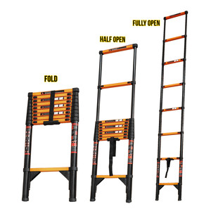 <span class=keywords><strong>Escalera</strong></span> telescópica de acero de 7, 8, 9, 10, 11, 12, 13, 14, <span class=keywords><strong>15</strong></span>, 16 peldaños, longitud de 2.7m, 3.1m, 3.5m, 3.9m, 4.3m, 4.7m, 5.1m, 5.5m, 5.9m, 6.3m - Product Image 2