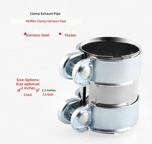 Abrazadera Universal de Acero Inoxidable SS304 para Tubo de Escape de 2"/2.5" |   Abrazadera de Banda para Tubo de Escape de Alto Rendimiento, Resistente al Calor hasta 800°C - Product Image 2