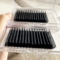 Extension de Cils Personnalisée en Cachemire de Marque Privée Doux Faux Vison noir mat Volume velours Plateau d'extensions de Cils