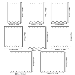 Bathroom <strong>Shower</strong> <strong>Curtain</strong> Transparent <strong>Lining</strong> Waterproof Bathtub Bathing Cover PEVA Mildew Proof Cobblestone Hooks - Product Image 2