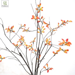 2024 automne haute qualité artificielle 89cm branche de brindille sèche avec feuilles de soie Faux longues vignes décoration horticole - Product Image 4