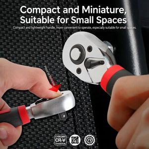 Mini <b>Ratchet</b> Wrench 1/4 In Chrome Vanadium Steel Industrial Grade Metric Single End Anti-Slip Handle - Product Image 4
