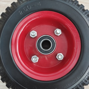 2, 50-4 Gummi rad mit roter Stahl felge <span class=keywords><strong>8</strong></span>-Zoll-Reifen-Schubkarre Mehrzweck-Pneumatik räder - Product Image 4