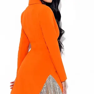 Доступно оранжевое и Черное женское сексуальное простое однотонное платье 2022, цельное платье для женщин с уникальным дизайном