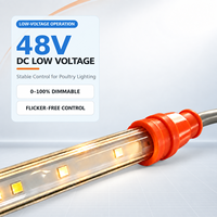 Vente en gros usine : Éclairage tubulaire LED 48V pour volailles, longue durée de vie, IRC>83, Plug and Play, étanche IP67, lumière linéaire pour fermes avicoles