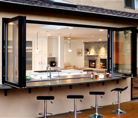 Ventana Plegable Moderna de Aleación de Aluminio Suifu con Apertura Horizontal y Aislamiento Térmico, Garantía de 5 Años para Viviendas