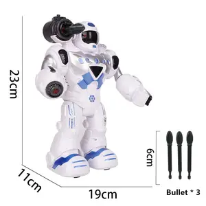 1-1 Boys' War toys lighting sound effect mechanical police electric walking projection non remote control robot