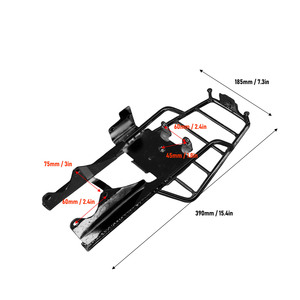 Support de bagages arrière en fer chromé pour moto, support de chargement arrière de remplacement pour Monkey Z50 Z50J <span class=keywords><strong>Skyteam</strong></span> Z50A, noir - Product Image 3