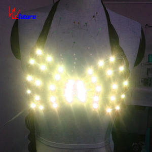 Costumes de danse à lumière LED programmables soutien-gorge LED Costumes sexy soutien-gorge lueur dans le noir robes de <span class=keywords><strong>club</strong></span> à LED soutien-gorge à LED - Product Image 6
