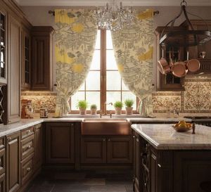 Premium Oriental Floral Window <b>Curtains</b> Dense Floral Panel 70% Light Blocking Printed Fabric Drapes for Living Room Bedroom - Product Image 2