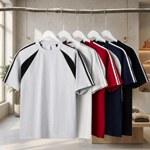 Men's <b>Raglan</b> <b>Sleeve</b> <b>T</b>-<b>Shirt</b> 100% Polyester Quick Dry O-Neck Solid Color Sporty Regular Fit Short <b>Sleeve</b> Knitted Tee - Product Image 3