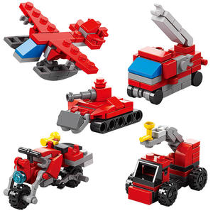 어린이를위한 크리 에이 티브 30 피스 ABS 플라스틱 항공기 소방 군사 공학 모델 DIY 퍼즐 교육용 빌딩 블록 트럭 - Product Image 5