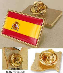 Broche rectangulaire drapeau de pays, badge de <span class=keywords><strong>voyage</strong></span> international en alliage métallique, souvenir fabriqué en Chine pour chapeau, vêtements, sac à dos - Product Image 3