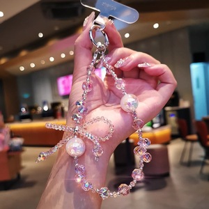 Porte-clés papillon en cristal HP006, <span class=keywords><strong>cordon</strong></span> de <span class=keywords><strong>téléphone</strong></span> avec bracelet en perles - Product Image 4