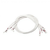 موصل JST XH أبيض بخطوة 2.54 مم مع عازل PVC أبيض 24AWG، سلك توصيل ثنائي الأطراف للإضاءة LED والمستشعرات والأجهزة الصغيرة