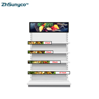 Affichage numérique LCD multi-zones pour étagères Android avec écran partagé et CMS pour supermarchés et magasins de détail