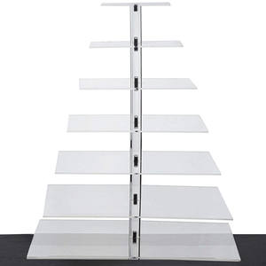 7 niveaux carré acrylique Maypole Cupcake support Cupcake tour support Cupcake présentoir pour pâtisserie mariage fête d'anniversaire - Product Image 4