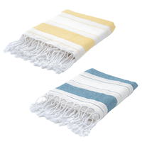 Serviette de plage polyvalente rose pâle, Peshtemal turc rayé, serviette de hammam grande taille XL, idéale pour Airbnb, maison d'hôtes, boutique