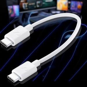 Cavo USB C POWER <b>CABLE</b> White 0,15m USBDATACTRUSBC2CW - Product Image 3