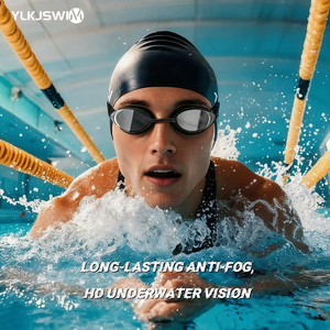 YL1700 Elite Racing Lunettes de natation pour athlètes Joint étanche souple Pont de nez flexible Vision HD Anti-buée Conception rationalisée - Product Image 4
