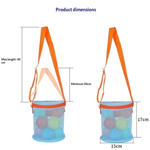 Bolsa de Almacenamiento de Juguetes para Niños de 0 a 24 Meses, Bolsa de Viaje para la Playa, Cubo de Malla Plegable - Product Image 3