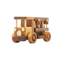 Jouets en bois de camion de pompiers, cadeau d'anniversaire pour enfants, jouets en bois de camion de pompiers, décoration de la maison, cadeau de Noël