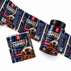 Custom Printed Heat Shrink Sleeve <b>Labels</b> for Coffee <b>Jars</b> and Bottles Full Body Shrink Wrap Packaging Film - Product Image 3