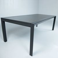 Mobilier d'extérieur Table à rallonge en aluminium pour 12 personnes Plateau en verre