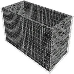 中国标准尺寸1.0 x 2m镀锌焊接石笼箱供应商焊接石笼箱篮