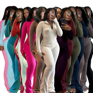 Женский спортивный комплект для йоги-костюм из 2 предметов с завышенной талией, леггинсы для пилатеса, бега, тренировки в тренажерном зале - Product Image 1