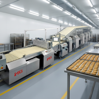 Ligne de production de biscuits entièrement automatique avec installation, mise en marche et support après-vente